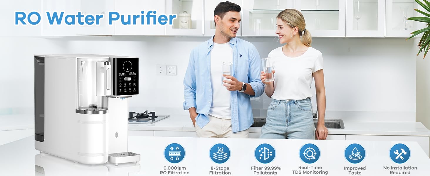 Happy Couple with Water Purifier